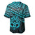 Personalised Matariki New Zealand Baseball Jersey Maori New Year Tiki Turquoise Version LT14