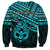 Personalised Matariki New Zealand Sweatshirt Maori New Year Tiki Turquoise Version LT14