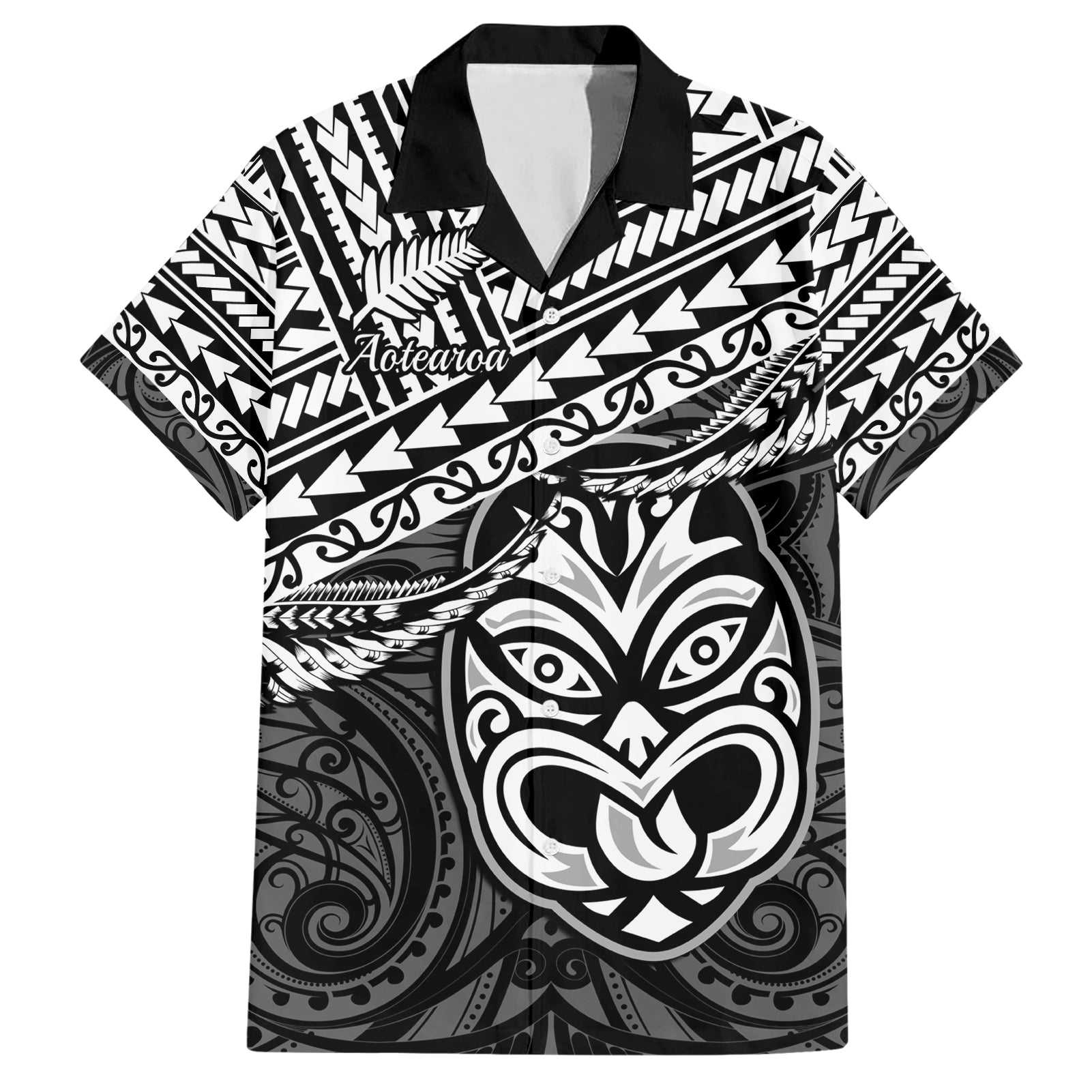 Matariki New Zealand Hawaiian Shirt Maori New Year Tiki Black Version LT14