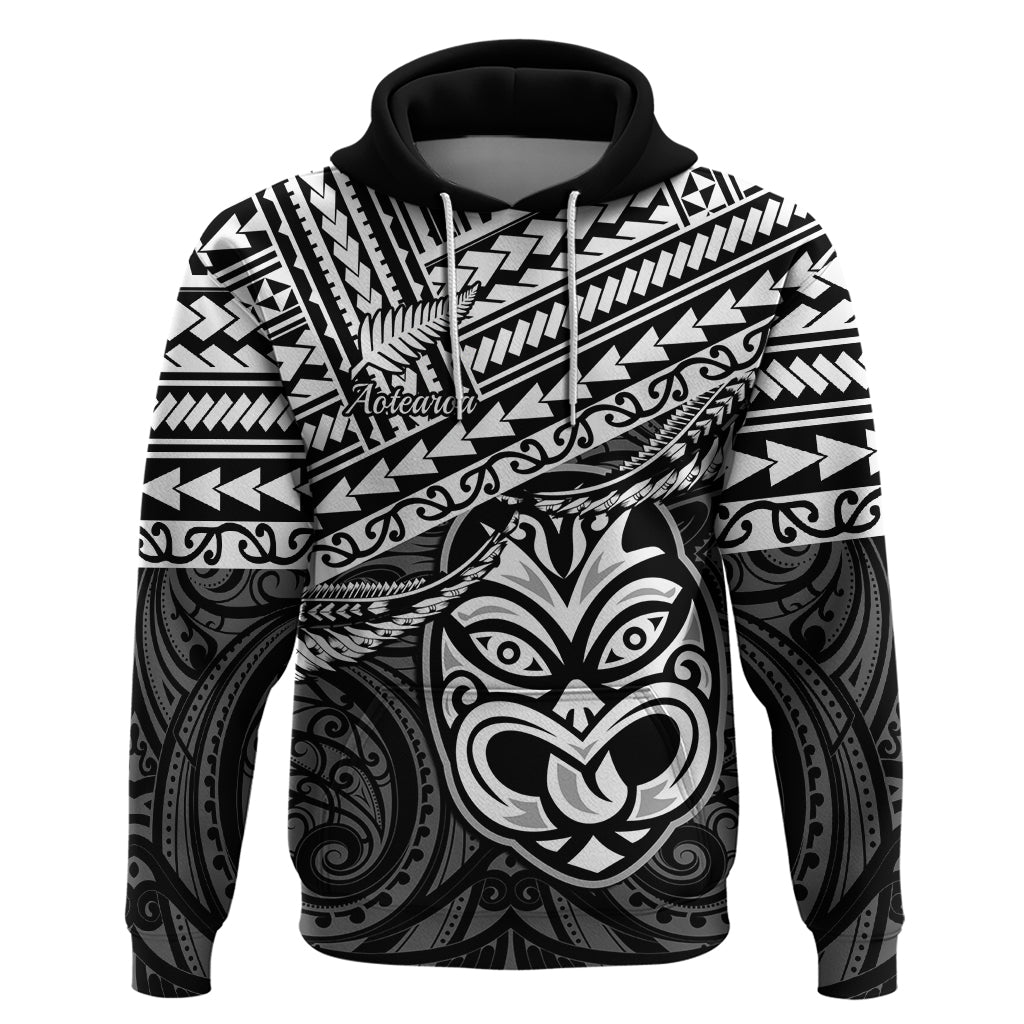 Matariki New Zealand Hoodie Maori New Year Tiki Black Version LT14 Pullover Hoodie Black - Polynesian Pride