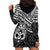 Matariki New Zealand Hoodie Dress Maori New Year Tiki Black Version LT14