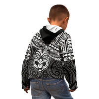 Matariki New Zealand Kid Hoodie Maori New Year Tiki Black Version LT14 - Polynesian Pride
