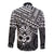 Matariki New Zealand Long Sleeve Button Shirt Maori New Year Tiki Black Version LT14