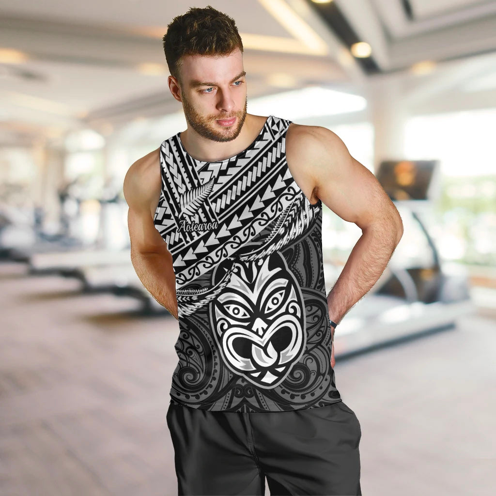 Matariki New Zealand Men Tank Top Maori New Year Tiki Black Version LT14 Black - Polynesian Pride