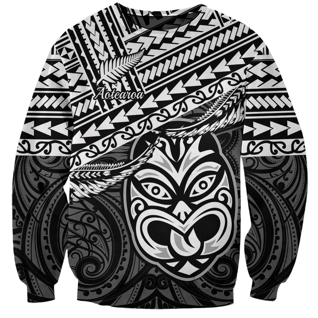 Matariki New Zealand Sweatshirt Maori New Year Tiki Black Version LT14 Unisex Black - Polynesian Pride