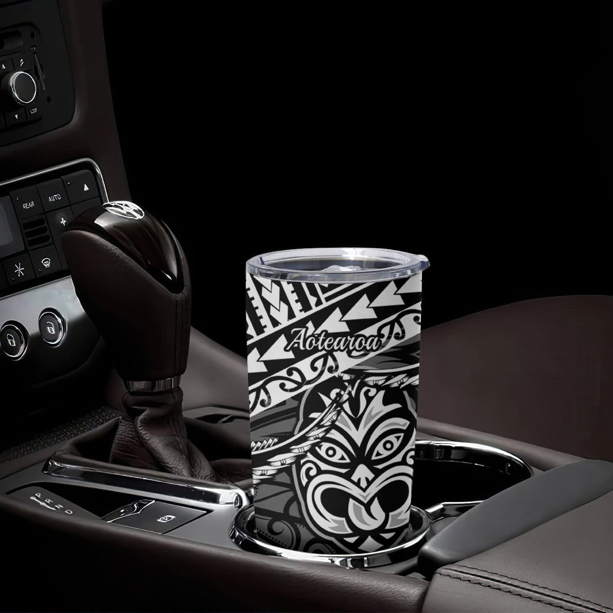 Matariki New Zealand Tumbler Cup Maori New Year Tiki Black Version LT14 - Polynesian Pride