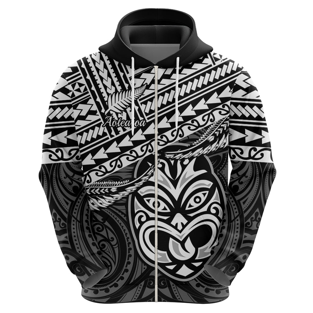 Custom Matariki New Zealand Hoodie Maori New Year Tiki Black Version LT14 - Polynesian Pride