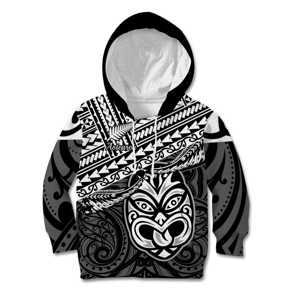 Personalised Matariki New Zealand Kid Hoodie Maori New Year Tiki Black Version LT14