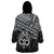 Personalised Matariki New Zealand Wearable Blanket Hoodie Maori New Year Tiki Black Version LT14