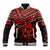 Matariki New Zealand Baseball Jacket Maori New Year Tiki Red Version LT14