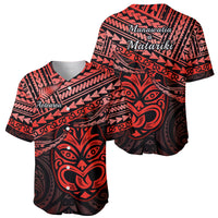Matariki New Zealand Baseball Jersey Maori New Year Tiki Red Version LT14 - Polynesian Pride