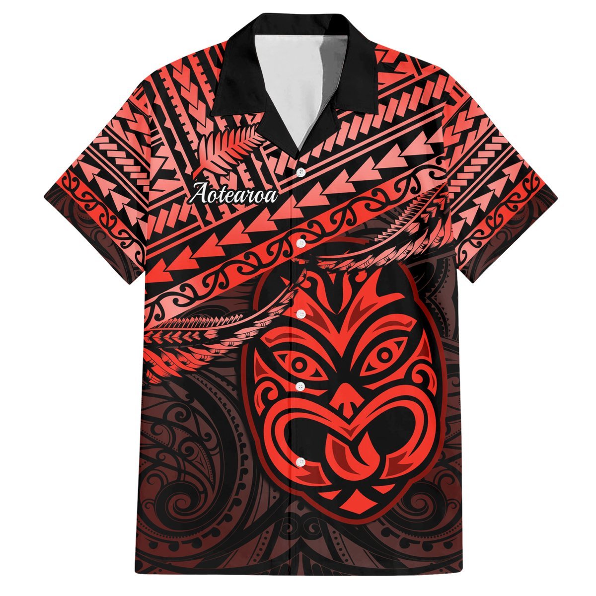 Matariki New Zealand Hawaiian Shirt Maori New Year Tiki Red Version LT14 Red - Polynesian Pride