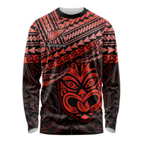 Matariki New Zealand Long Sleeve Shirt Maori New Year Tiki Red Version LT14 Unisex Red - Polynesian Pride