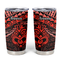 Matariki New Zealand Tumbler Cup Maori New Year Tiki Red Version LT14 Red - Polynesian Pride