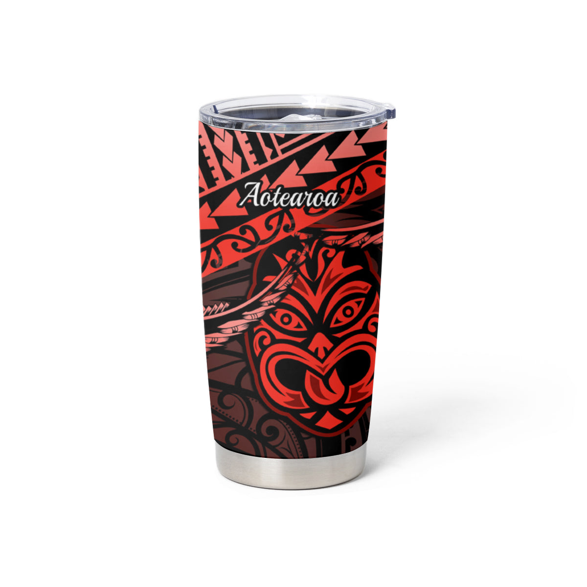 Matariki New Zealand Tumbler Cup Maori New Year Tiki Red Version LT14 - Polynesian Pride