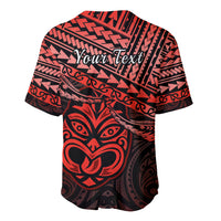 Personalised Matariki New Zealand Baseball Jersey Maori New Year Tiki Red Version LT14 - Polynesian Pride