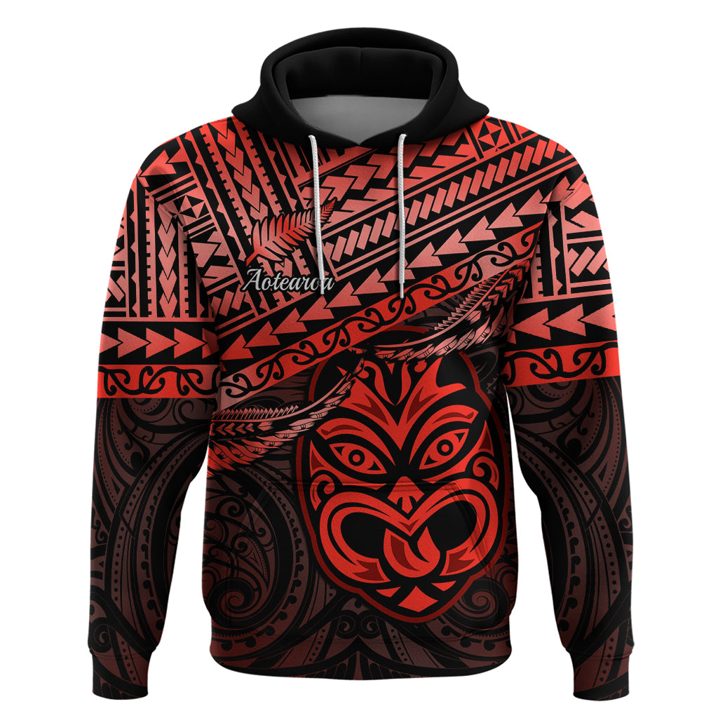 Custom Matariki New Zealand Hoodie Maori New Year Tiki Red Version LT14 Pullover Hoodie Red - Polynesian Pride