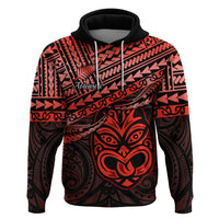 Custom Matariki New Zealand Hoodie Maori New Year Tiki Red Version LT14 Pullover Hoodie Red - Polynesian Pride