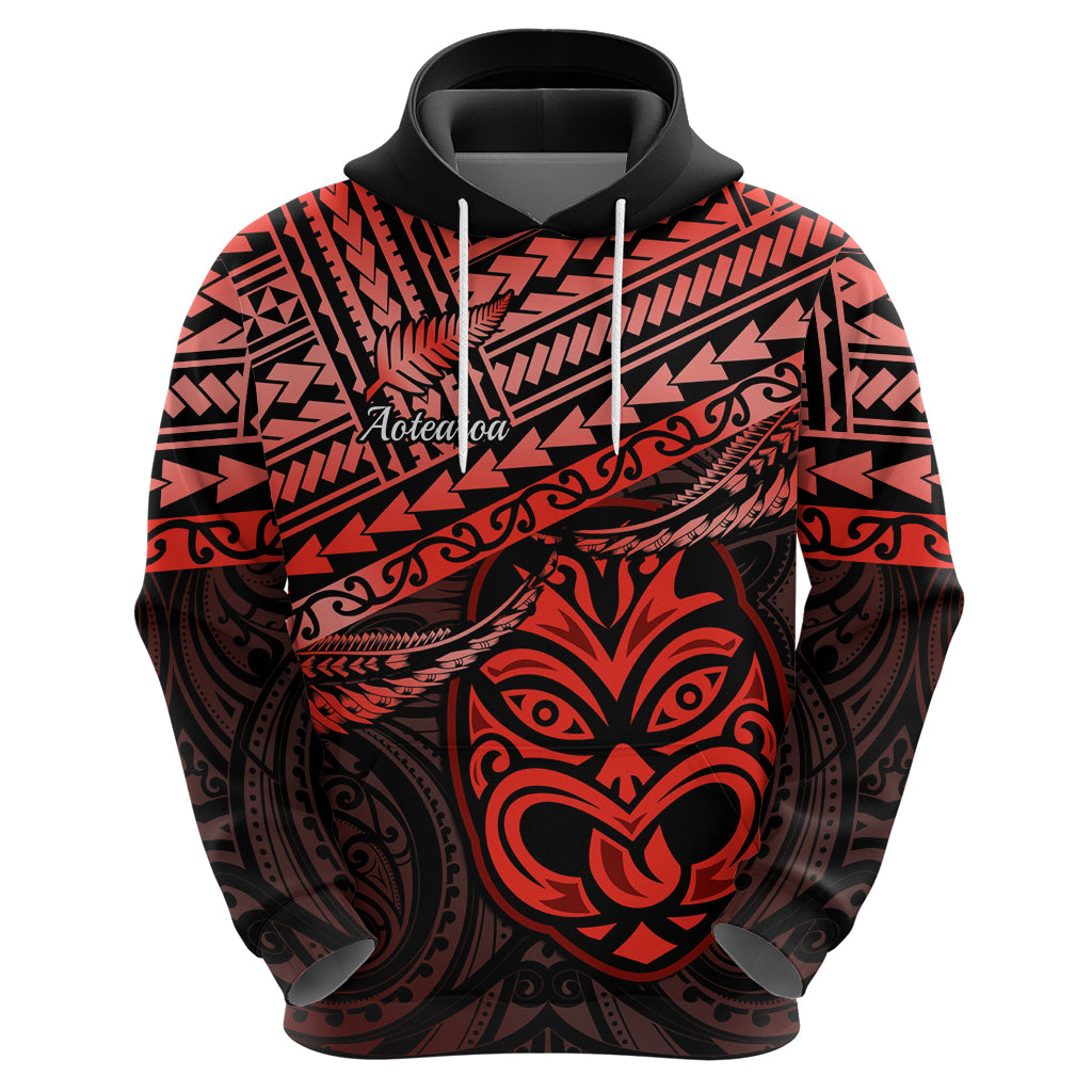 Custom Matariki New Zealand Hoodie Maori New Year Tiki Red Version LT14 - Polynesian Pride
