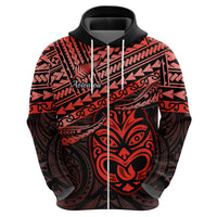 Custom Matariki New Zealand Hoodie Maori New Year Tiki Red Version LT14 - Polynesian Pride