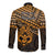 Matariki New Zealand Long Sleeve Button Shirt Maori New Year Tiki Gold Version LT14