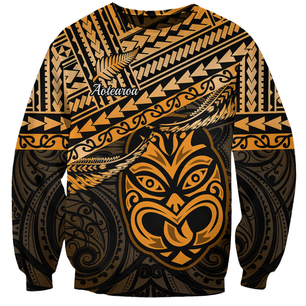 Matariki New Zealand Sweatshirt Maori New Year Tiki Gold Version LT14 Unisex Gold - Polynesian Pride