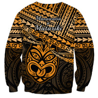 Matariki New Zealand Sweatshirt Maori New Year Tiki Gold Version LT14 - Polynesian Pride