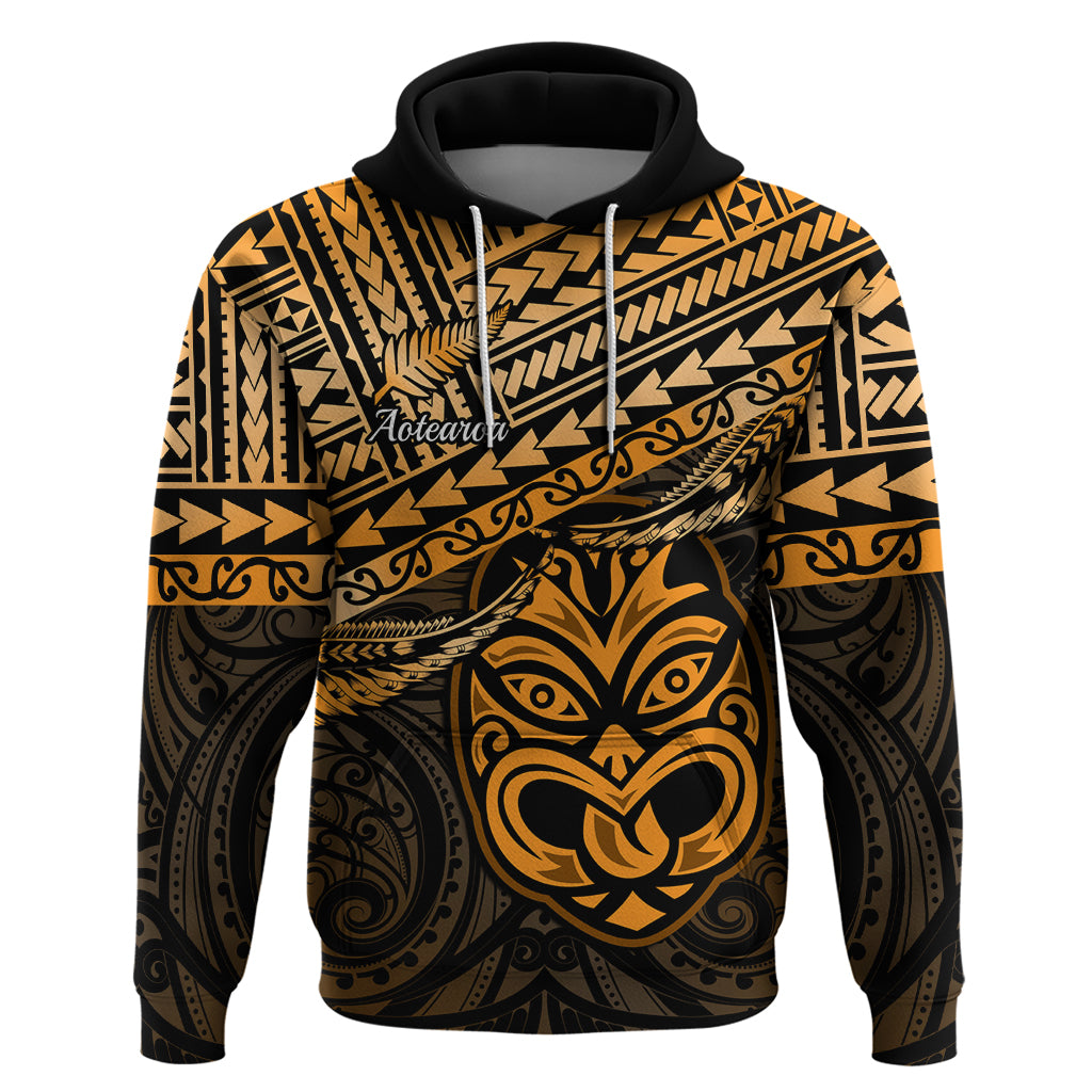 Custom Matariki New Zealand Hoodie Maori New Year Tiki Gold Version LT14 Pullover Hoodie Gold - Polynesian Pride