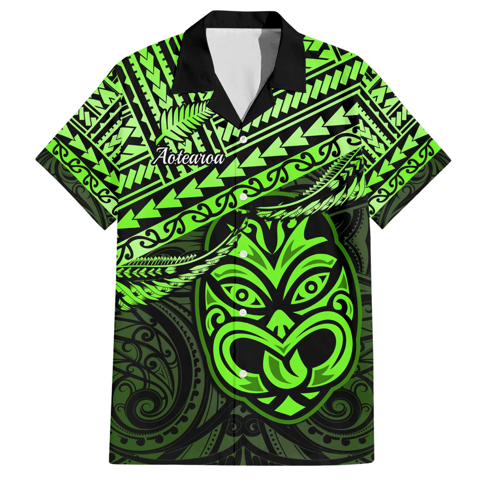 Matariki New Zealand Hawaiian Shirt Maori New Year Tiki Green Version LT14