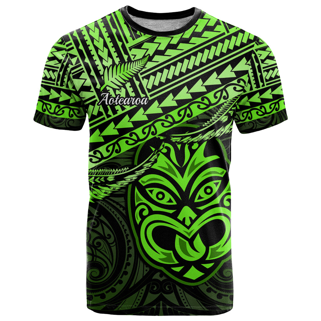 Matariki New Zealand T Shirt Maori New Year Tiki Green Version LT14 Green - Polynesian Pride