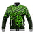 Personalised Matariki New Zealand Baseball Jacket Maori New Year Tiki Green Version LT14