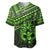 Personalised Matariki New Zealand Baseball Jersey Maori New Year Tiki Green Version LT14