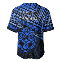 Matariki New Zealand Baseball Jersey Maori New Year Tiki Blue Version LT14 - Polynesian Pride