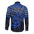 Matariki New Zealand Long Sleeve Button Shirt Maori New Year Tiki Blue Version LT14