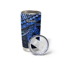 Matariki New Zealand Tumbler Cup Maori New Year Tiki Blue Version LT14 - Polynesian Pride