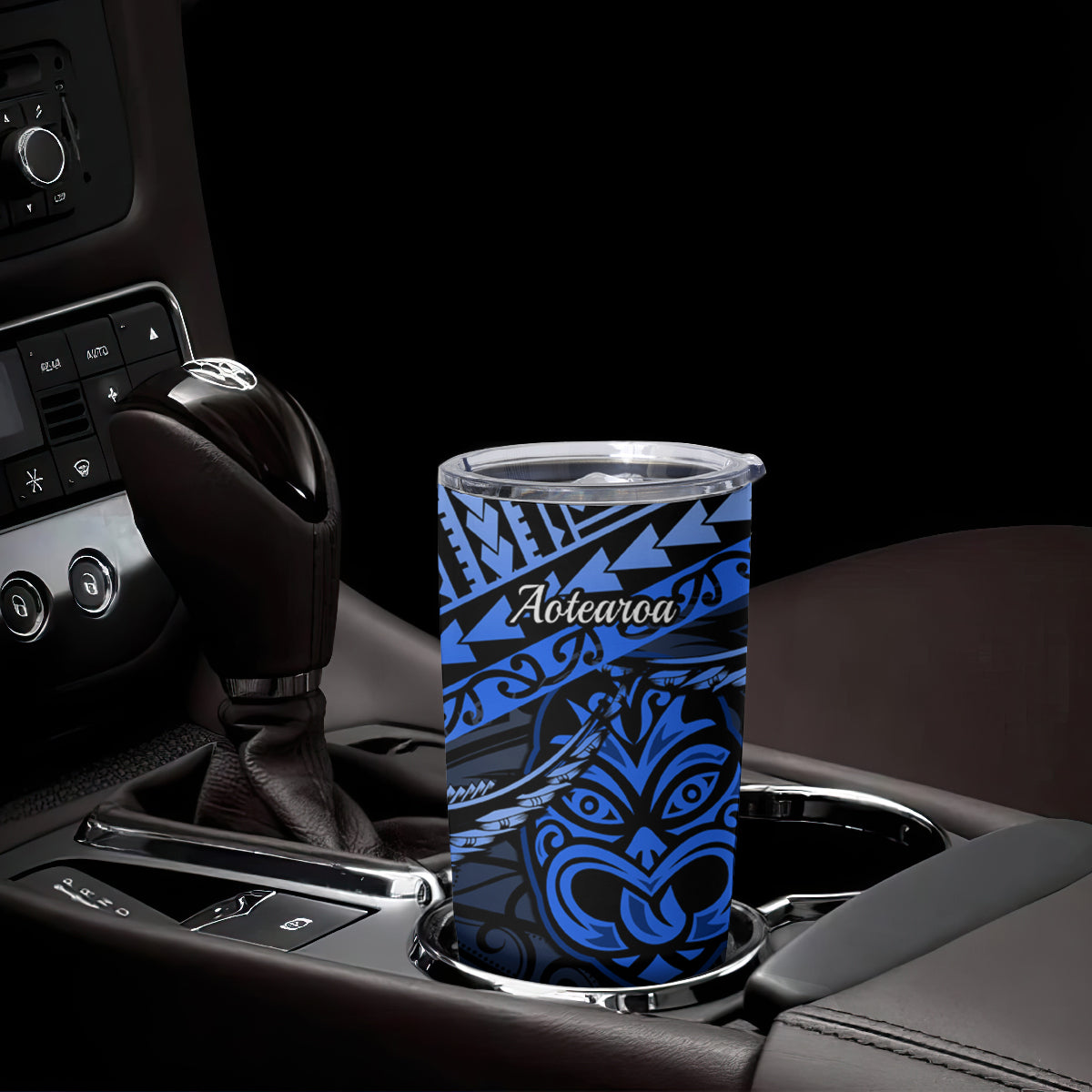Matariki New Zealand Tumbler Cup Maori New Year Tiki Blue Version LT14 - Polynesian Pride
