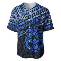 Personalised Matariki New Zealand Baseball Jersey Maori New Year Tiki Blue Version LT14 Blue - Polynesian Pride
