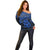 Personalised Matariki New Zealand Off Shoulder Sweater Maori New Year Tiki Blue Version LT14