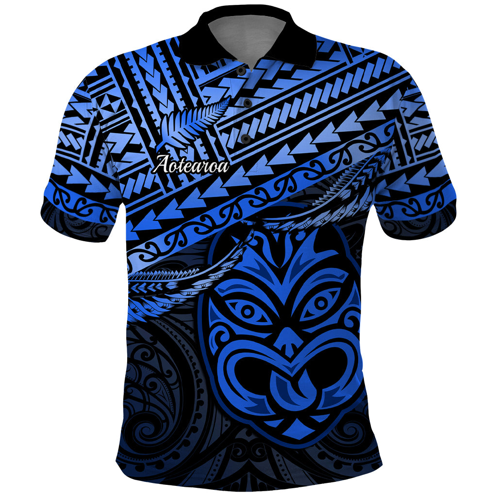 Custom Matariki New Zealand Polo Shirt Maori New Year Tiki Blue Version LT14