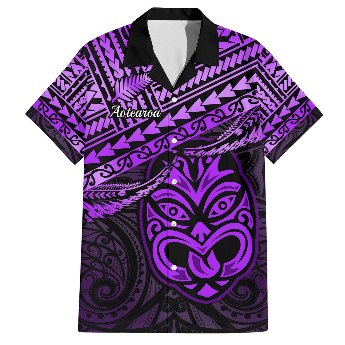 Matariki New Zealand Hawaiian Shirt Maori New Year Tiki Purple Version LT14 Purple - Polynesian Pride