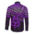 Matariki New Zealand Long Sleeve Button Shirt Maori New Year Tiki Purple Version LT14