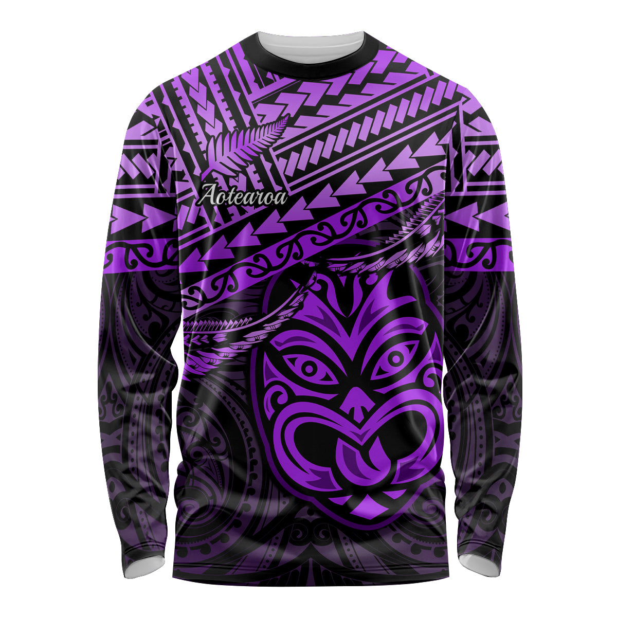 Matariki New Zealand Long Sleeve Shirt Maori New Year Tiki Purple Version LT14 Unisex Purple - Polynesian Pride