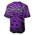 Personalised Matariki New Zealand Baseball Jersey Maori New Year Tiki Purple Version LT14