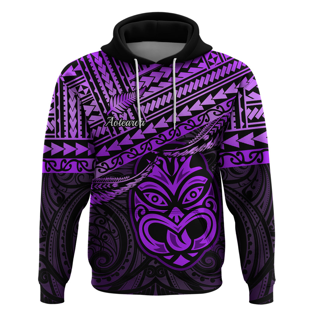 Custom Matariki New Zealand Hoodie Maori New Year Tiki Purple Version LT14 Pullover Hoodie Purple - Polynesian Pride