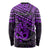 Personalised Matariki New Zealand Long Sleeve Shirt Maori New Year Tiki Purple Version LT14