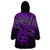 Personalised Matariki New Zealand Wearable Blanket Hoodie Maori New Year Tiki Purple Version LT14