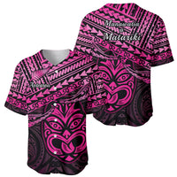 Matariki New Zealand Baseball Jersey Maori New Year Tiki Pink Version LT14 - Polynesian Pride