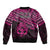 Matariki New Zealand Bomber Jacket Maori New Year Tiki Pink Version LT14