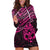 Matariki New Zealand Hoodie Dress Maori New Year Tiki Pink Version LT14