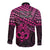 Matariki New Zealand Long Sleeve Button Shirt Maori New Year Tiki Pink Version LT14